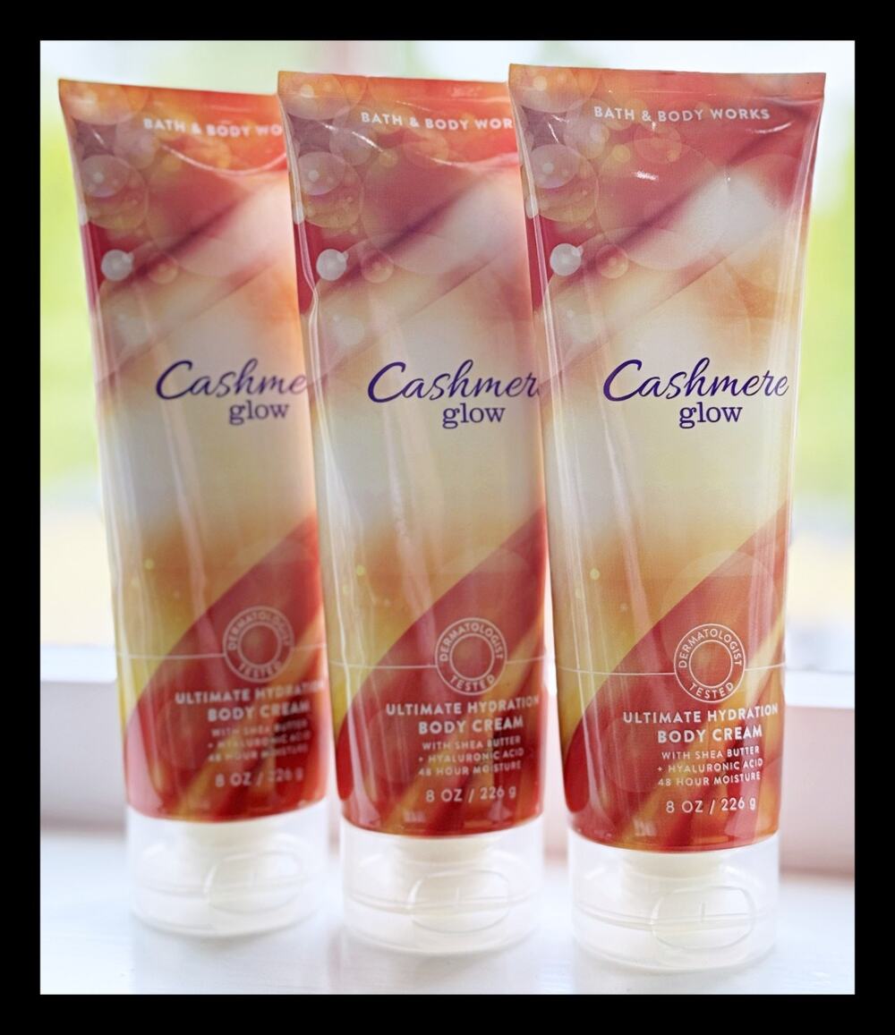 Bath & Body Works Cashmere Glow 8 oz Ultimate Hydration Body Cream x3